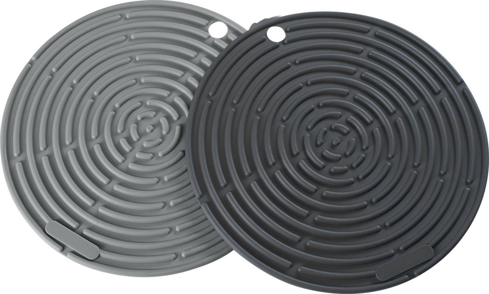 Lurch podkładki do gorących naczyń, 2 szt., silikon, śred. 20 cm, szare