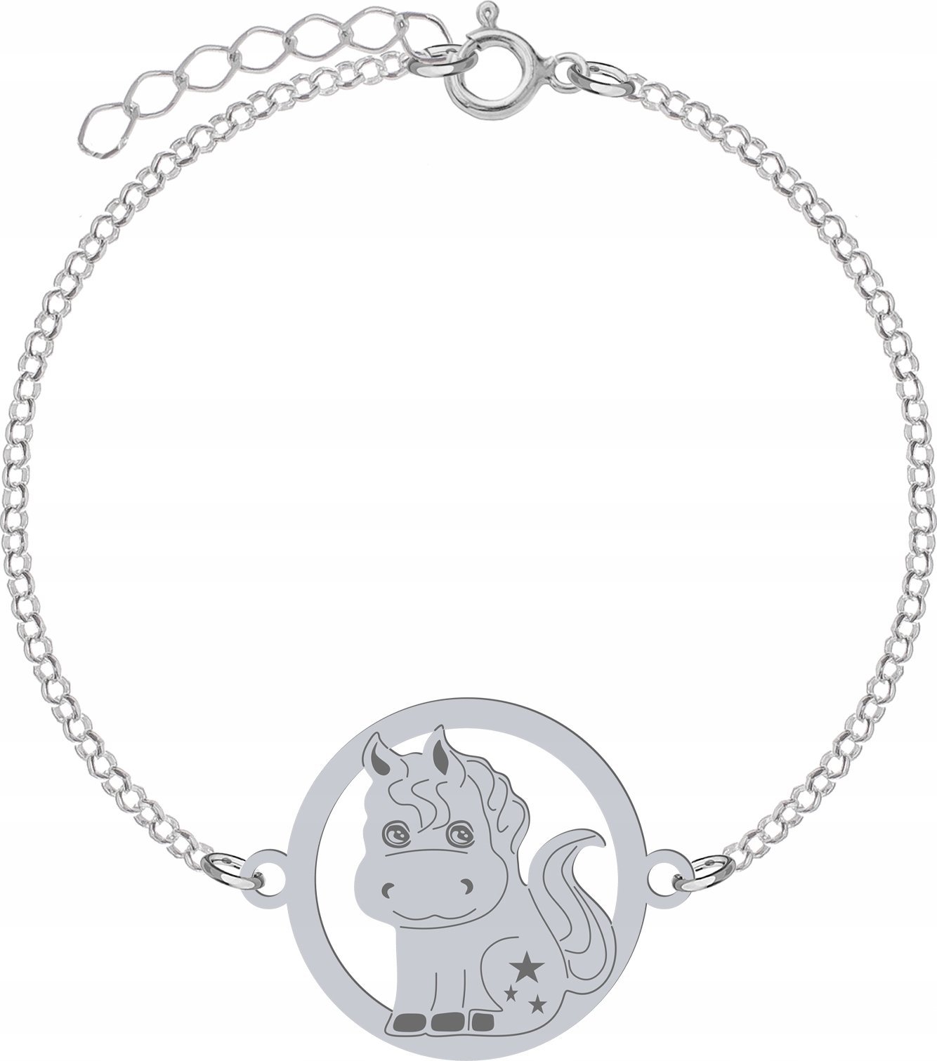Radziszewska Jewellery Srebrna Bransoletka CUTIE KONIK DEDYKACJA