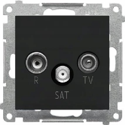 Kontakt-Simon Gniazdo antenowe R-TV-SAT Kontakt-Simon 55 TASK.01/149 końcowe/zakończeniowe moduł. 1x Wejście: 5 MHz÷2,4 GHz czarny mat