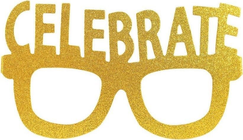 Arpex Papierowe okulary brokatowe Celebrate 4szt