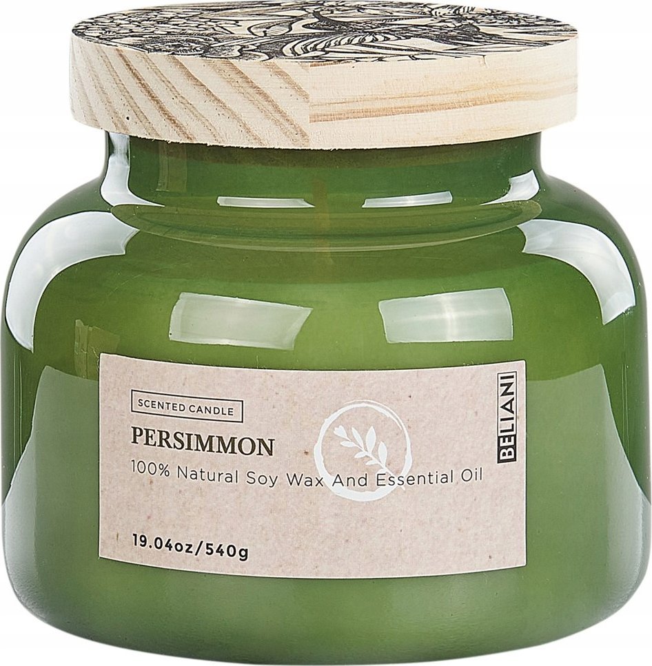 Beliani Świeca zapachowa sojowa owoc kaki DELIGHT BLISS