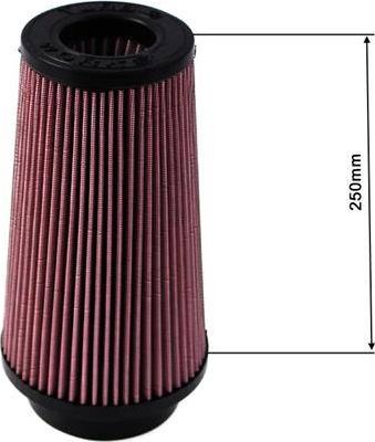 TurboWorks_F Filtr stożkowy TURBOWORKS H:250mm OTW:101mm Purple