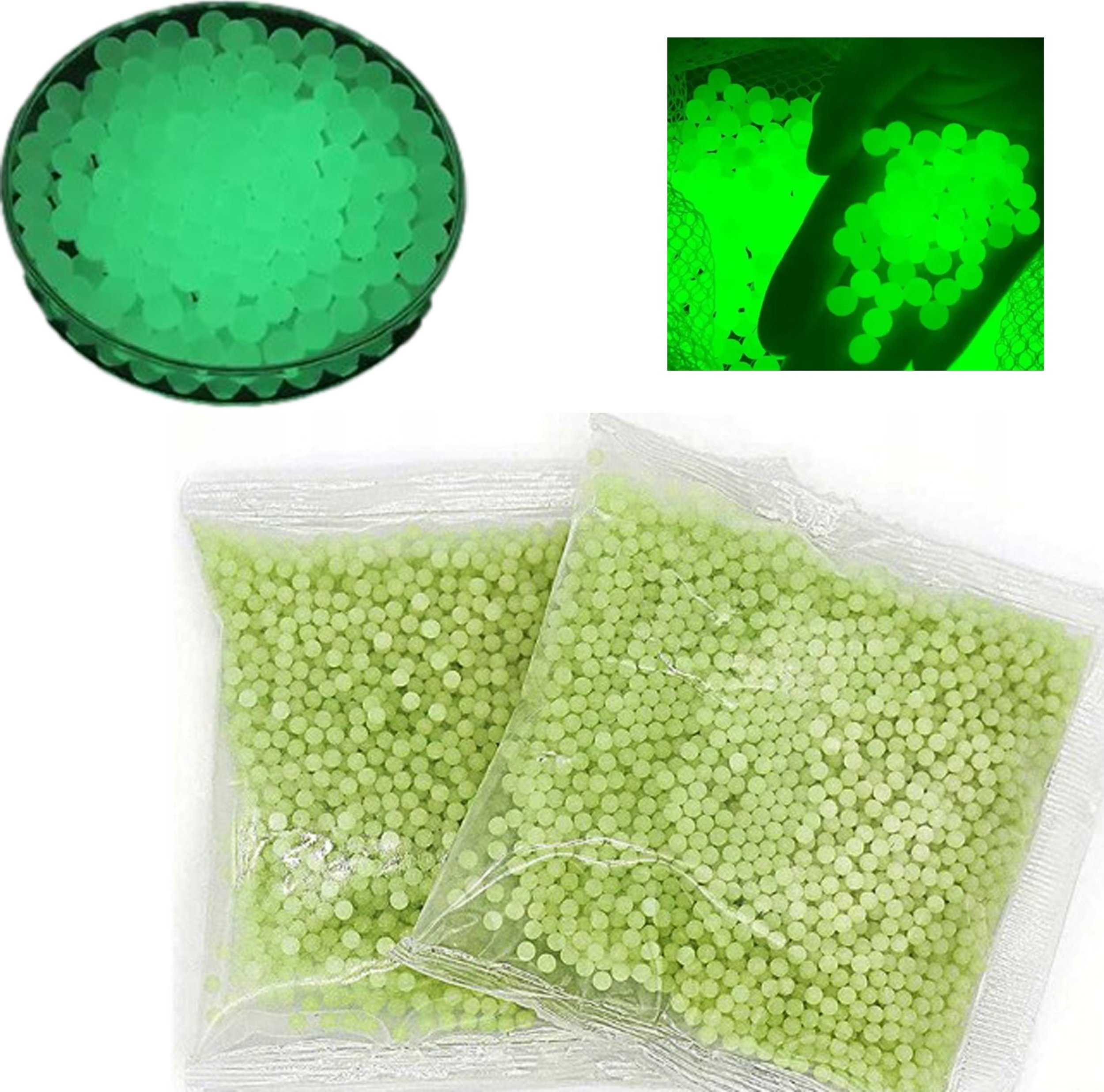 Skleplolki ŻELOWE WODNE KULKI ŚWIECĄCE KARABIN 7-8mm 3000 SZT