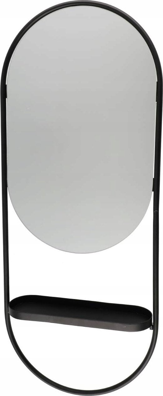 Owalne lustro ścienne z półeczką