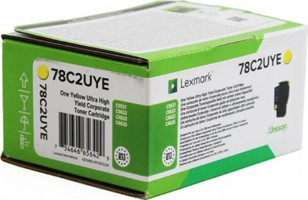 Toner Lexmark 78C2UYE Yellow Oryginał (78C2UYE)
