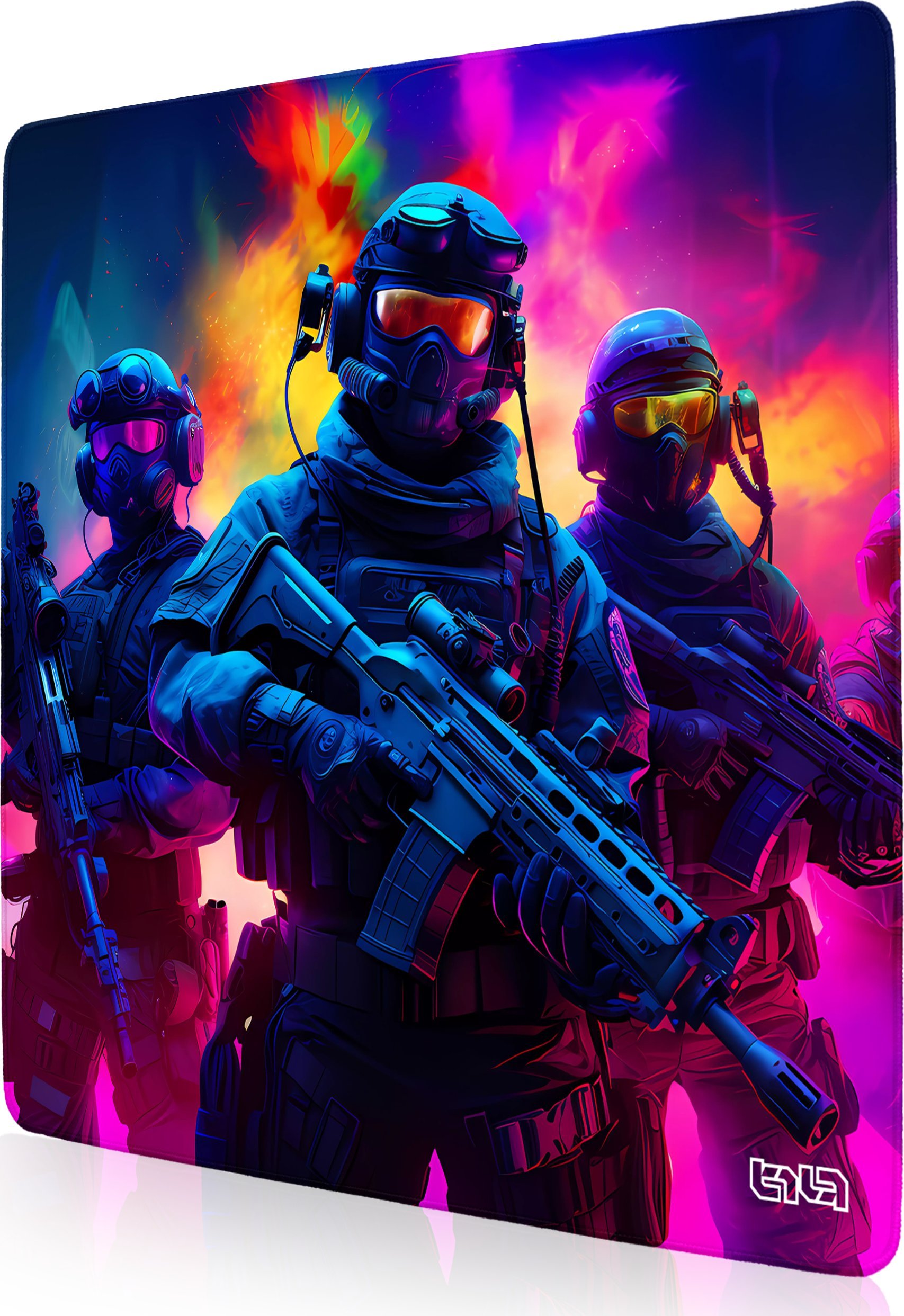 Podkładka Tilt DUŻA PODKŁADKA POD MYSZKĘ Neon Squad 30x30 TILT Wodoodporna Na biurko Duża