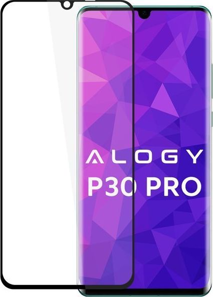 Alogy Szkło na telefon Alogy na ekran do Huawei P30 Pro Czarne uniwersalny