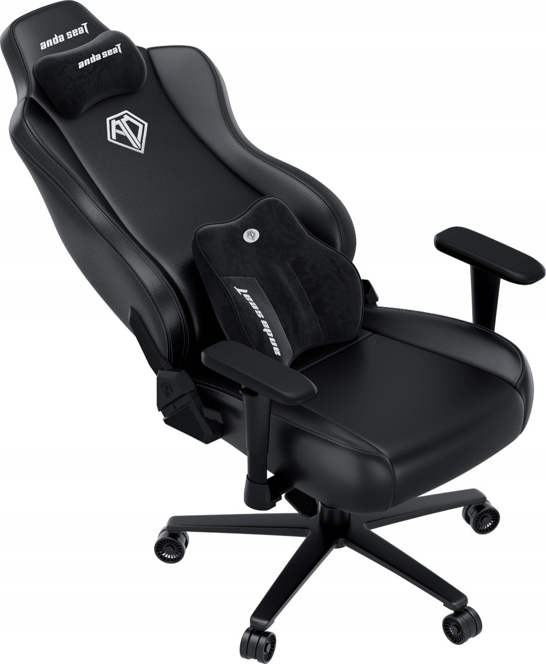 Fotel Anda Seat Fotel gamingowy skórzany Novis Plus XL czarny obrotowy