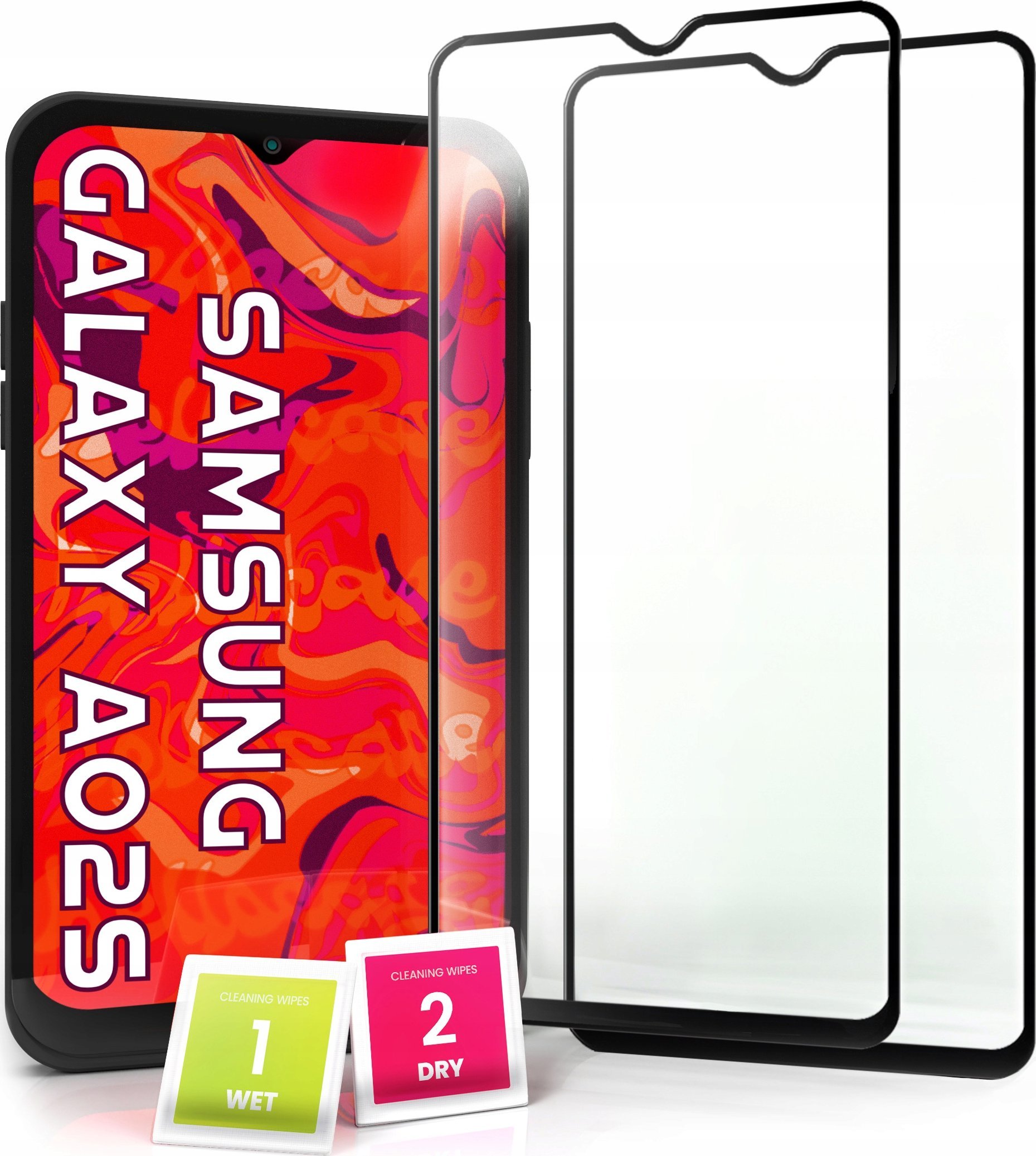 Hello Case 2-pak Szkło Hartowane do Samsung Galaxy A02s Ochronne Pełne Na cały ekran
