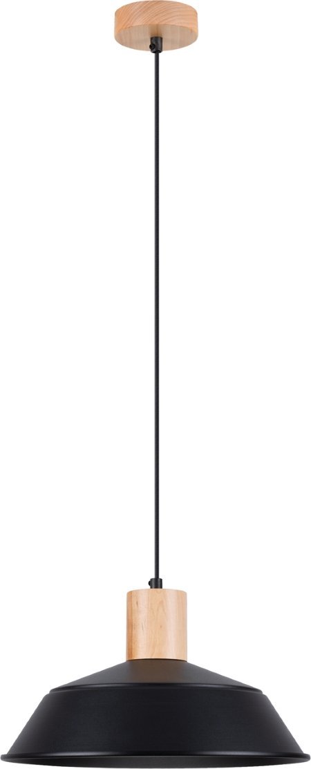 Lampa wisząca Sollux Lighting SOLLUX Lampa wisząca FANO czarna 1 x E27 SL.1322