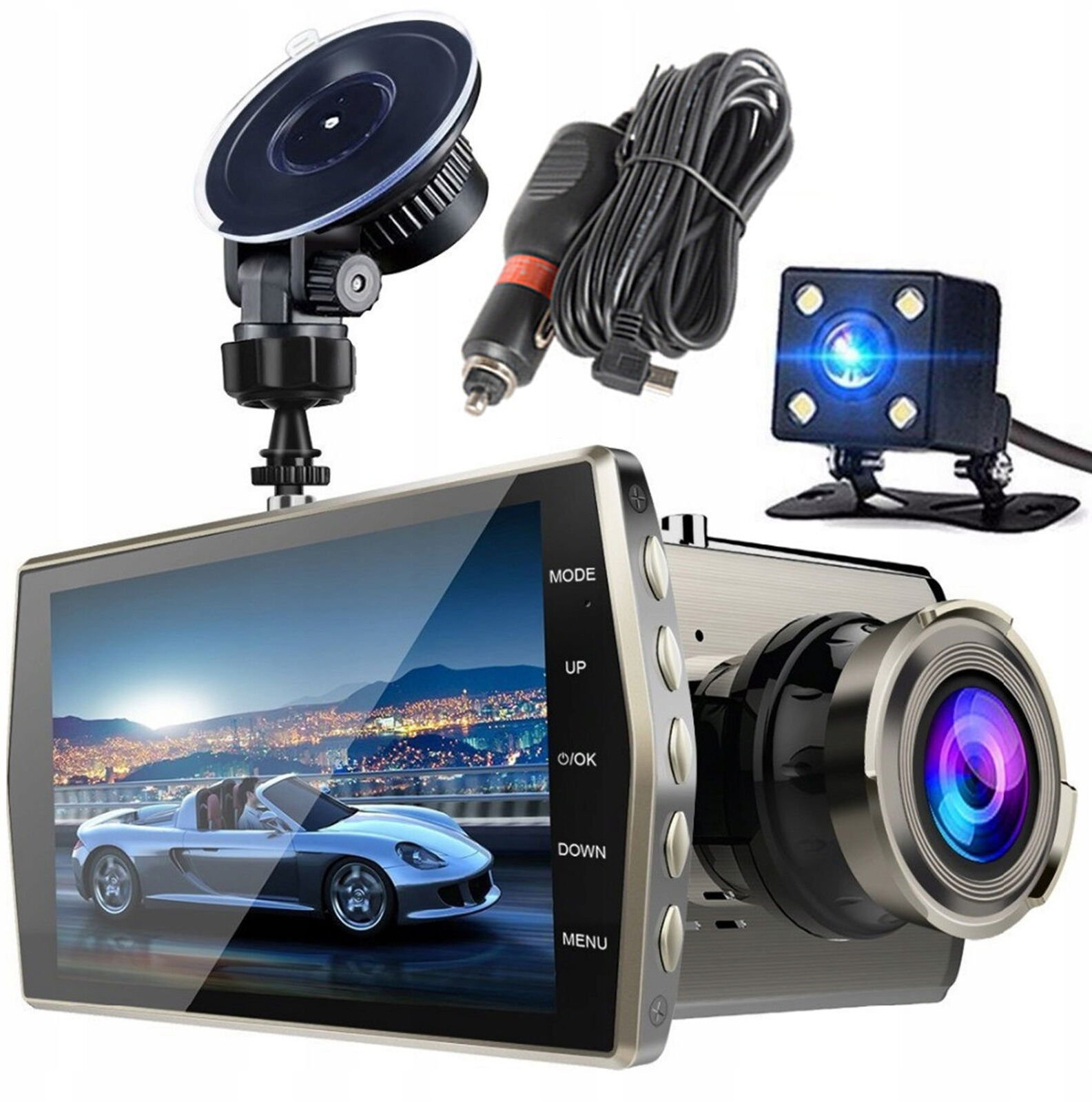 Rejestrator Jazdy Full Hd Kamera Cofania Menu Pl H1000