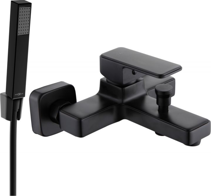 Mexen Mexen Cetus R77 bateria wannowa z zestawem prysznicowym, czarna - 74433R77-70