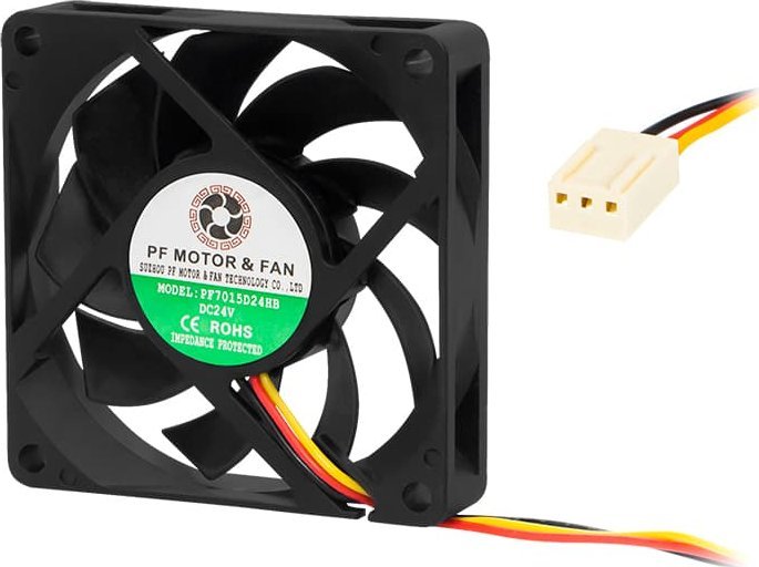 Wentylator Blow 70x15mm 24V kulkowy