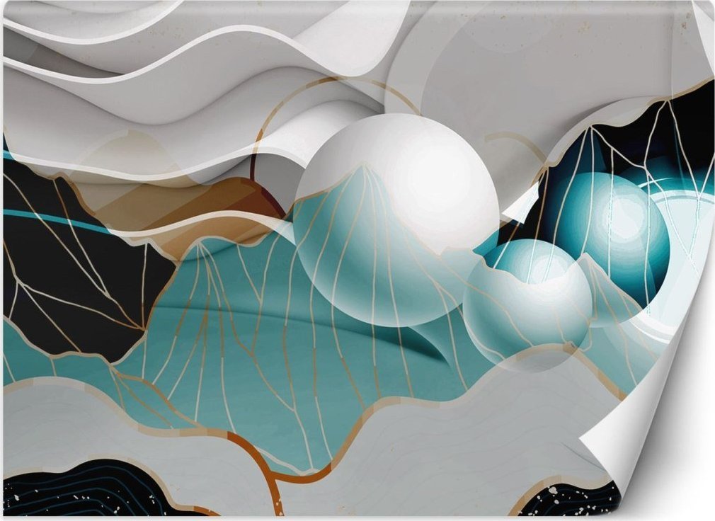 Feeby Fototapeta, Abstrakcja z kulami 3D - 200x140