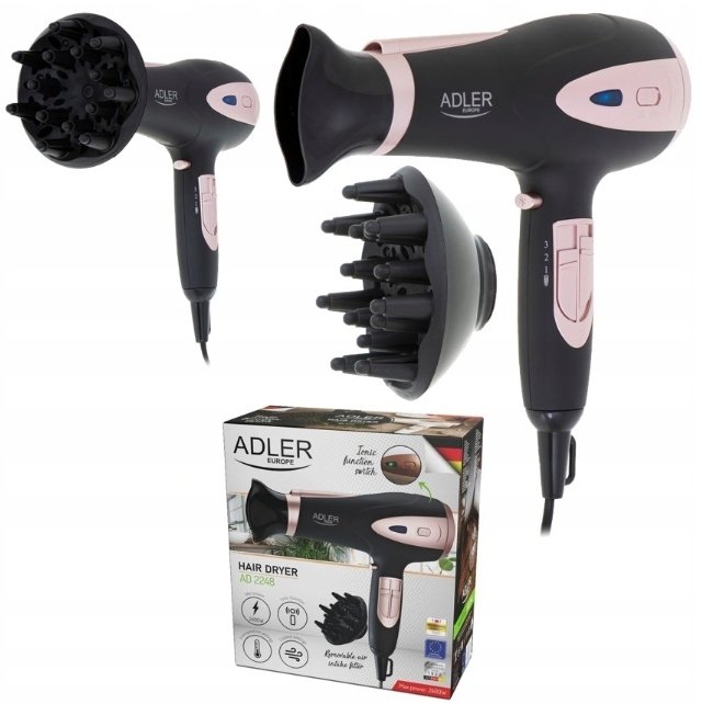 Suszarka Do Włosów Z Dyfuzorem Jonizacją 2400W Wielofunkcyjna Zimny Nawiew