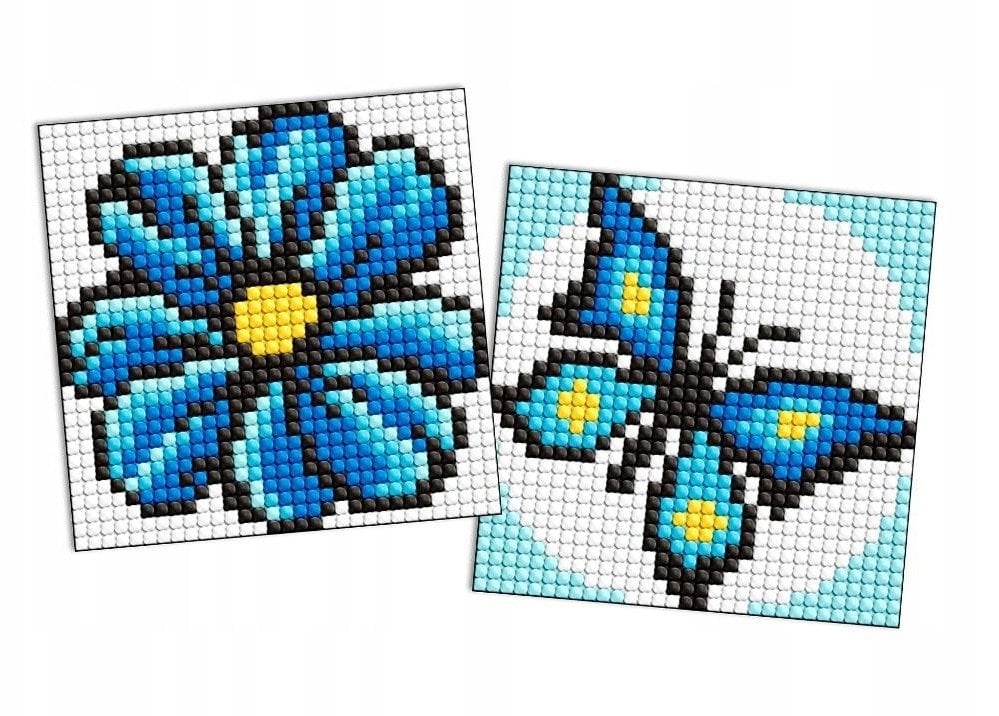 Diamentowa mozaika na magnesie IDEYKA, 9x9 cm, kids, niebieski kolor, 2 szt.