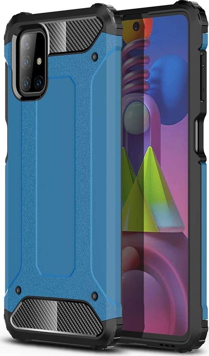 Hurtel Hybrid Armor pancerne hybrydowe etui pokrowiec Samsung Galaxy M51 niebieski