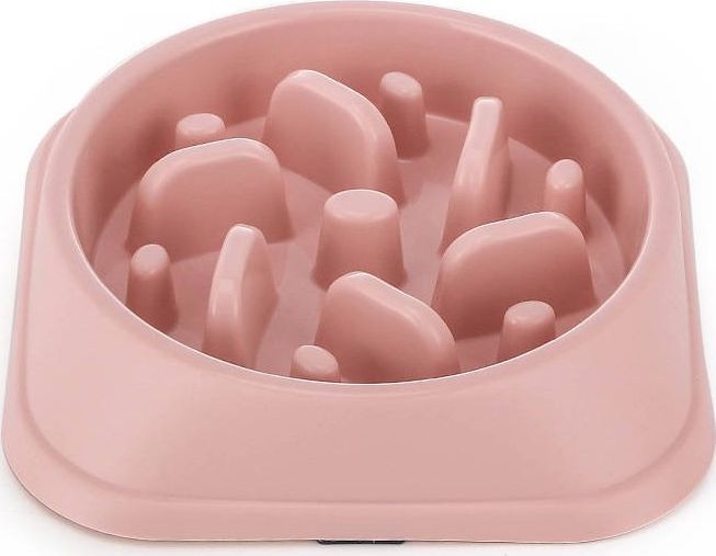 Mersjo Miska dla psa, kota spowalniająca różowa