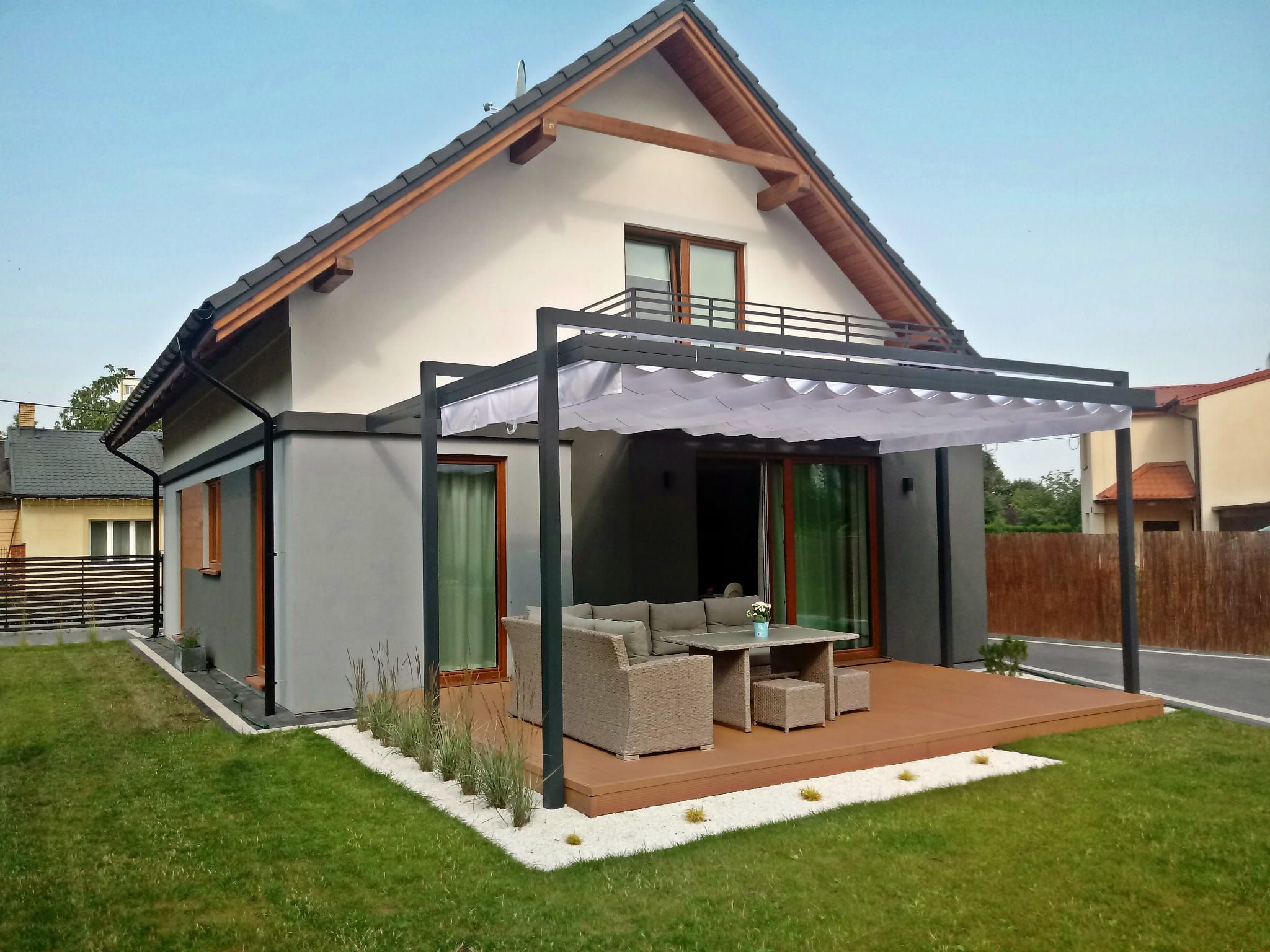 SunShade Roleta rzymska pozioma premium Decor 4x4 - Szary