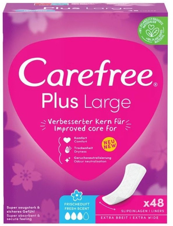 Carefree Plus Large wkładki higieniczne Fresh 48szt.