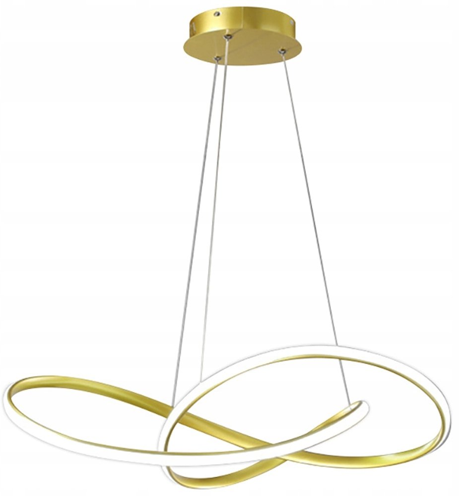 NOWOCZESNA LAMPA WISZĄCA ZŁOTY ŻYRANDOL LED 48W z PILOTem GLAMOUR