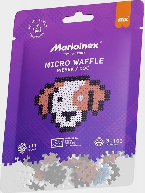 Marioinex *****Klocki micro waffle 111szt Pies 05869