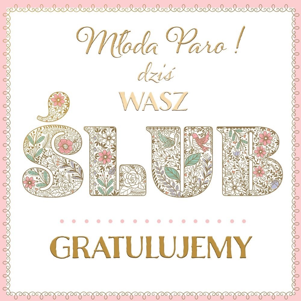 HENRY Karnet KWD z bilecikiem HS Ślub Pattern