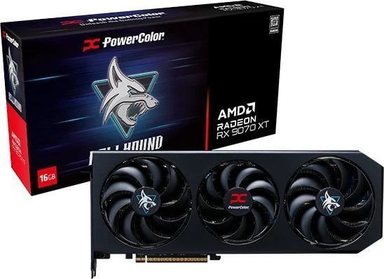 Karta graficzna POWERCOLOR Hellhound Radeon RX 9070 XT 16GB GDDR6 (RX9070XT 16G-L/OC)