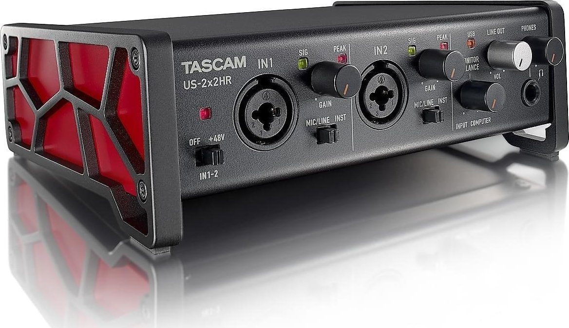 Karta dźwiękowa Tascam Tascam US-2x2HR - Interfejs USB audio/MIDI wysokiej rozdzielczości (2 wejścia, 2 wyjścia)