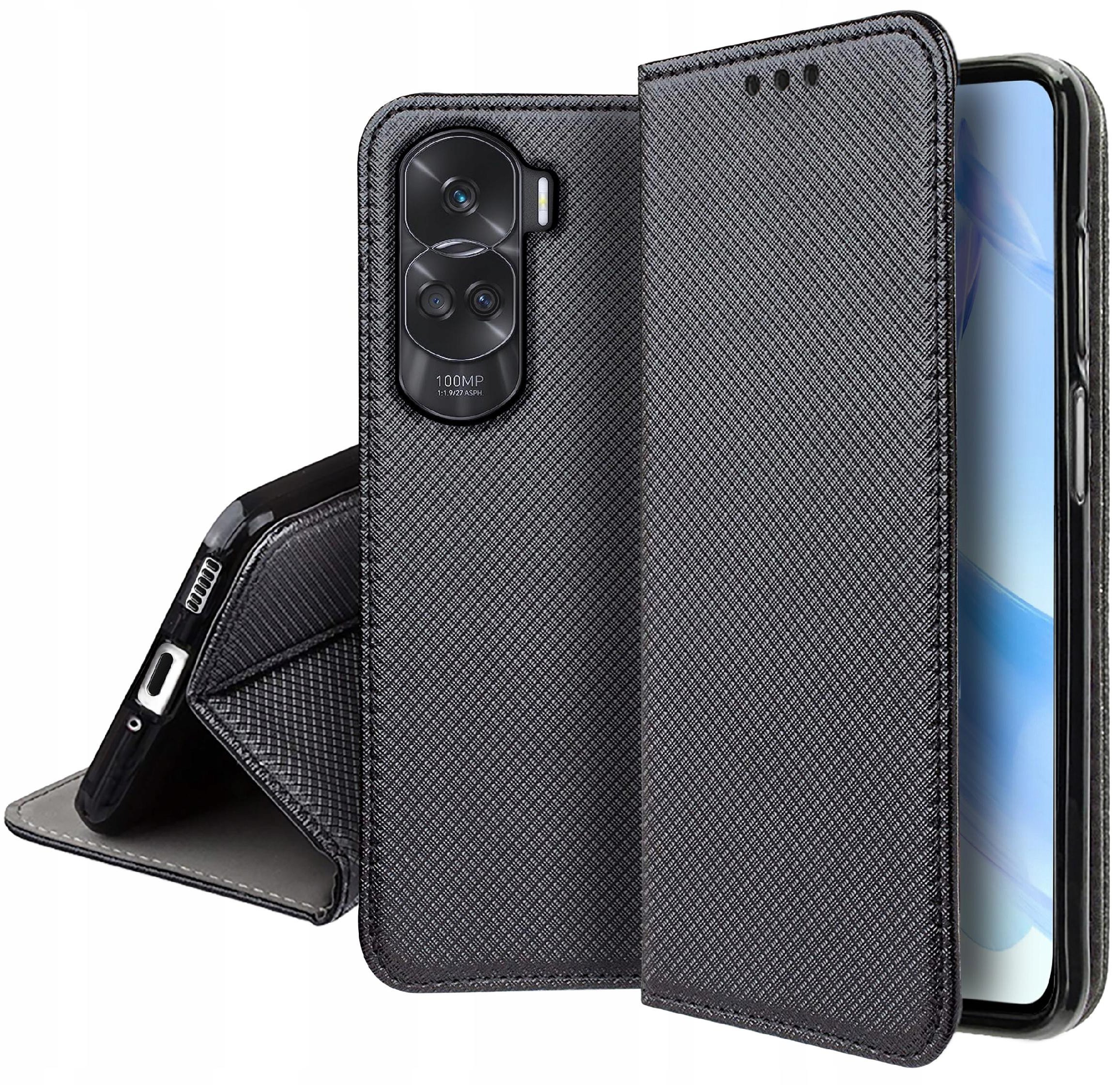 Etui Honor 90 Lite 5G SMART MAGNET CASE PORTFEL + SZKŁO 9H