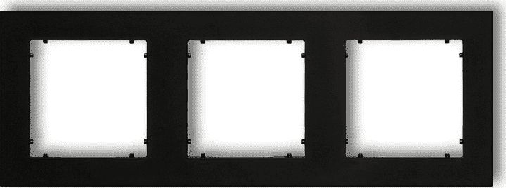 Karlik MINI Ramka potrójna czarny mat (12MR-3)