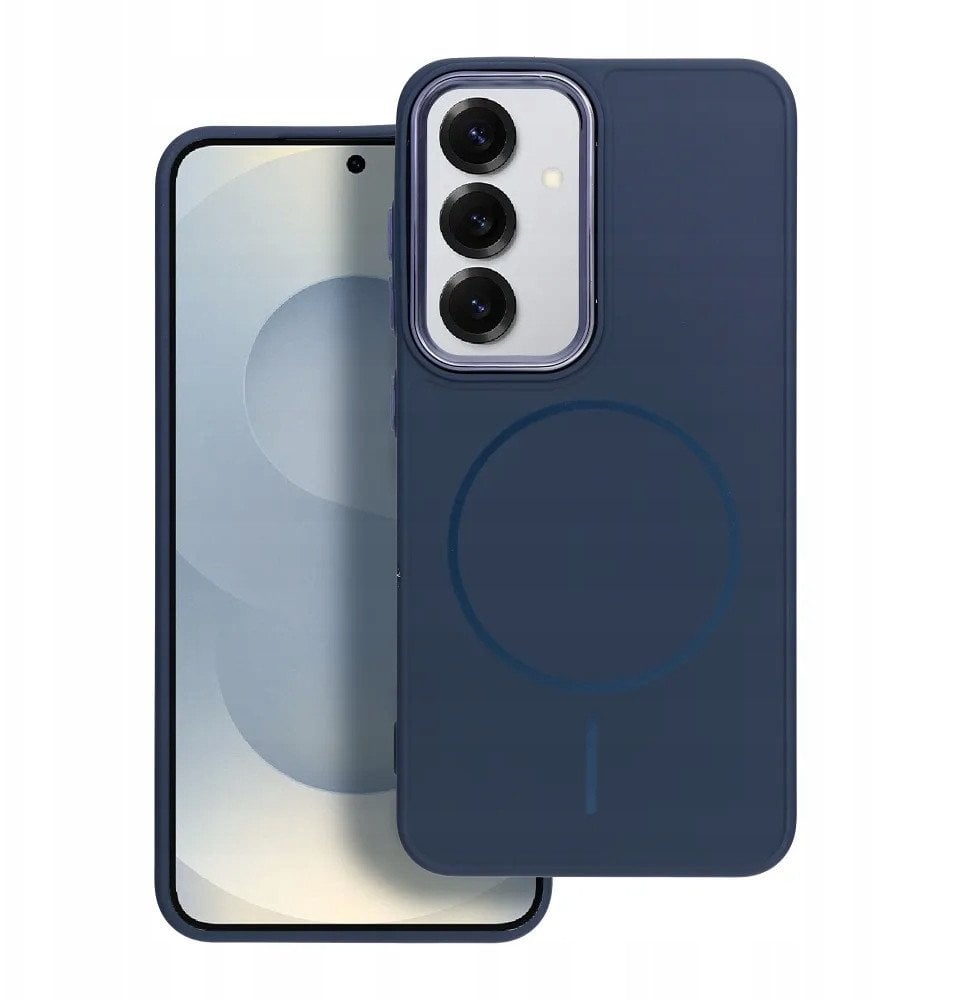 Futerał FRAME MAG COVER kompatybilny z MagSafe do SAMSUNG S25 FE granatowy