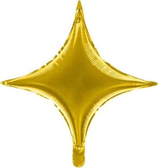 Balon foliowy Gwiazda 4-ramienna złota 45cm