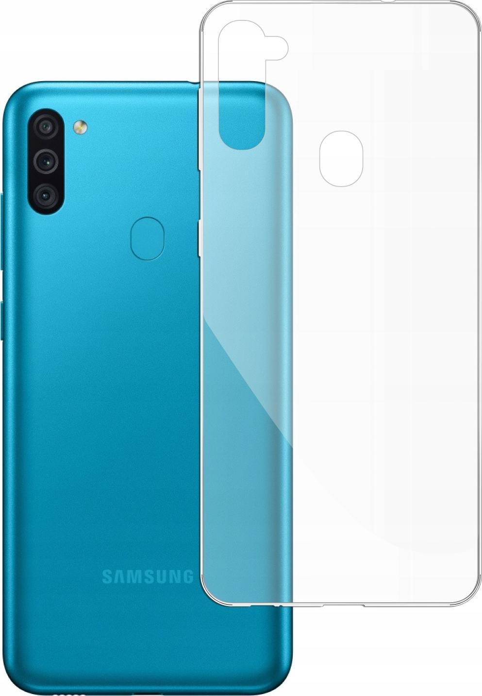 etumi Etui Do Samsung Galaxy M11 Gumowe Slim Clear View Pokrowiec Ochronny / Futerał Obudowa / Ochrona Clear Cover Bezbarwne Slim Case0102