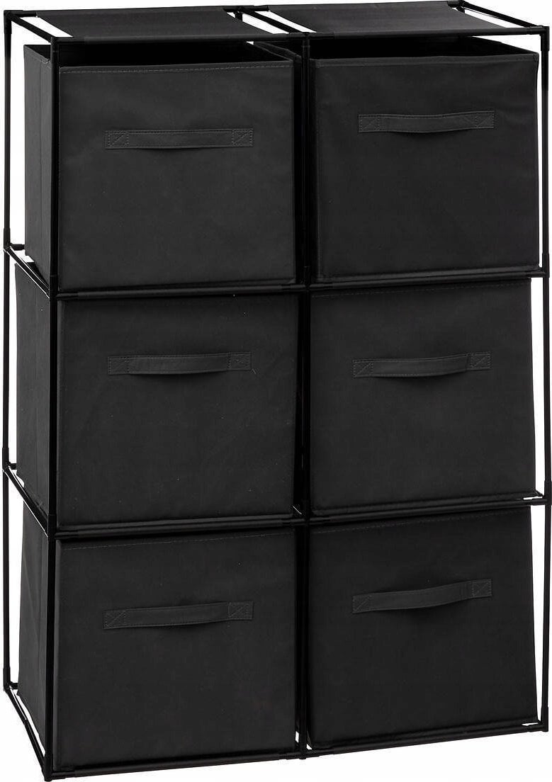 5five Regał z 6 pojemnikami tekstylnymi, wys. 98 cm