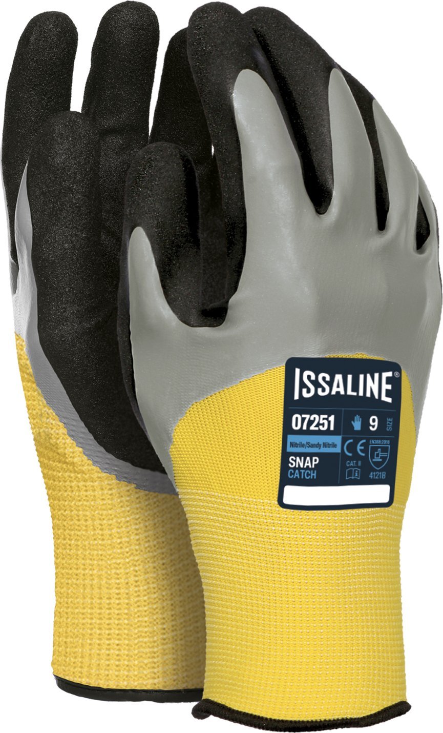 INDUSTRIAL STARTER IS-07251 - Rękawice SNAP CATCH powlekane syntetycznym kauczukiem 11