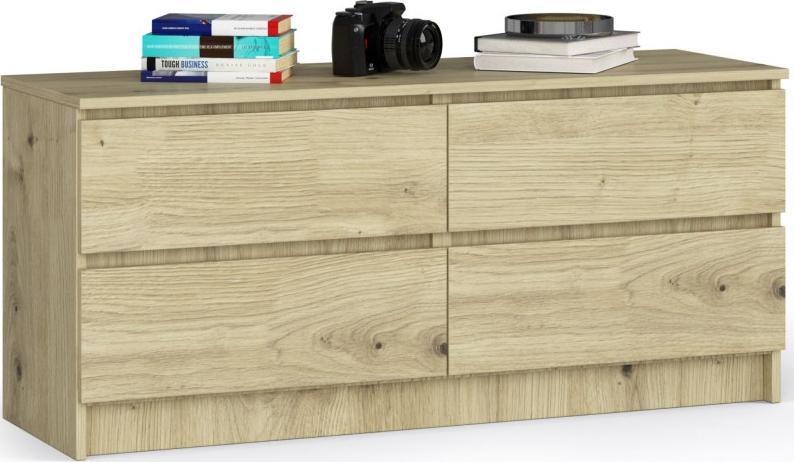 Fabryka Mebli Akord Komoda K 120 cm 4 szuflady - dąb artisan