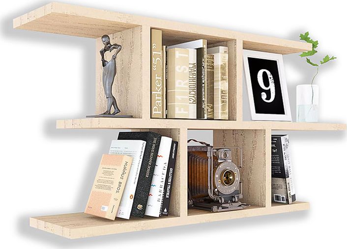 Elior Minimalistyczna półka skandynawska dąb sonoma - Meggi