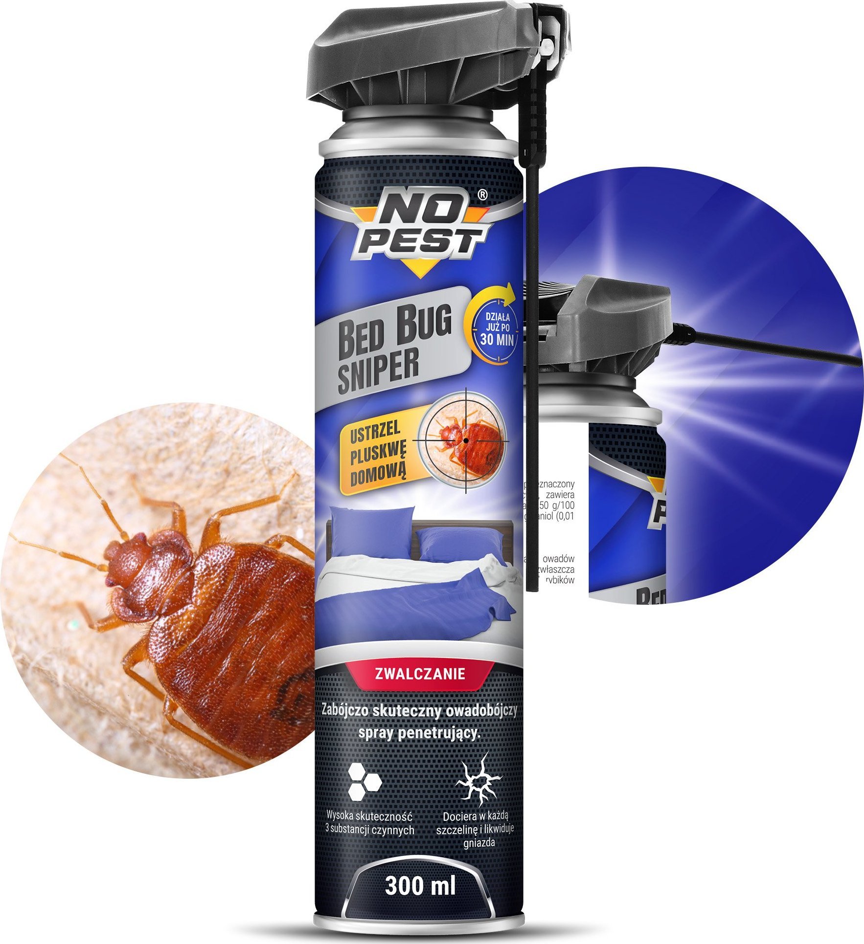NO PEST Sniper Spray na Pluskwy 300ml Środek Płyn Preparat na Pluskwy Domowe Owady