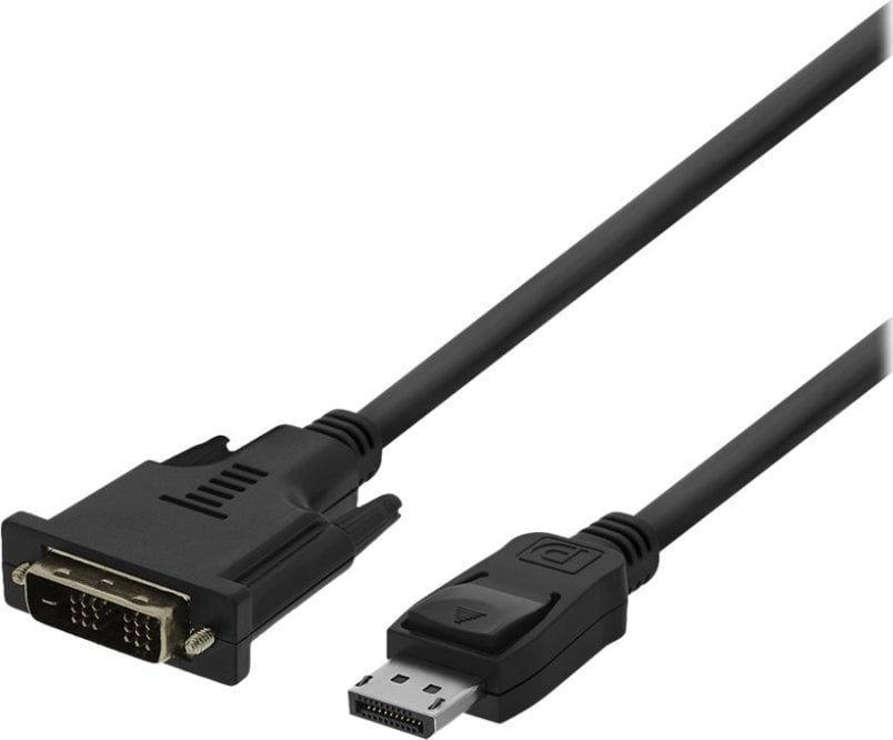Deltaco Monitoriaus kabelis DELTACO DisplayPort į DVI-D Single Link, Full HD in 60Hz, 2m, juodas / DP-2020-K / 00110009