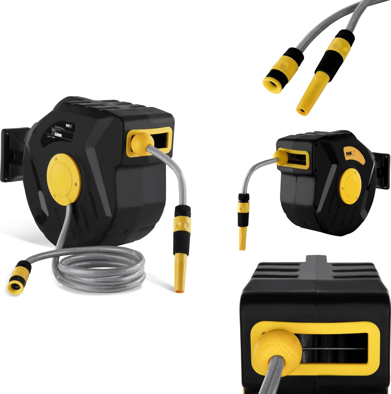 MSW Zwijacz bęben naścienny z wężem ogrodowym przyłącze 3/4 dł. 22m