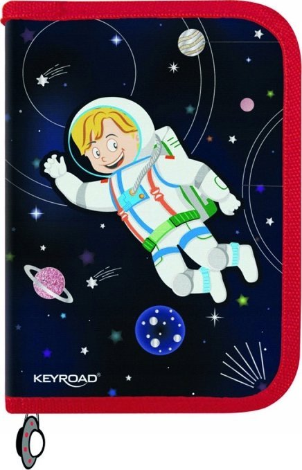 Piórnik Keyroad Piórnik KEYROAD, wyposażony, 42 elementy, 19x13x4,2 cm, mix kolorów