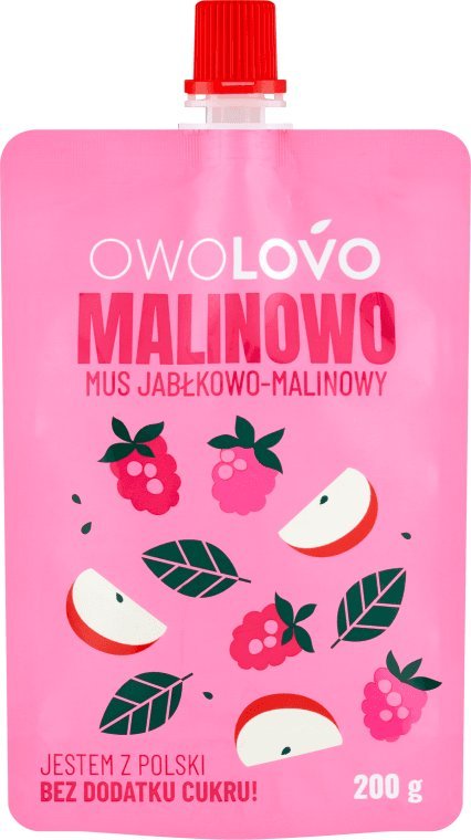 Owolovo Owolovo Malinowo Mus jabłkowo-malinowy 200 g