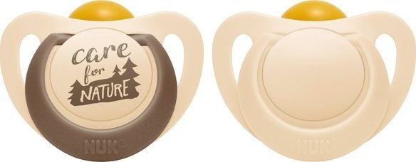 NUK Smoczek lateks 6-18 m x 2 szt. For Nature złamana biel 734083 Nuk