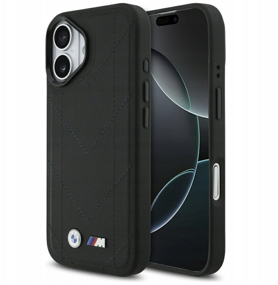 BMW Etui M Quilted Logo MagSafe do iPhone 17 czarny