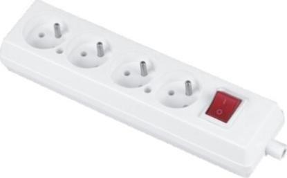 Jonex Gniazdo przenośne czterokrotne 16A 2P+Z 250V z wyłącznikiem białe GN-470WS