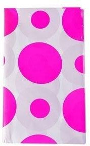 Obrus folia w grochy różowy