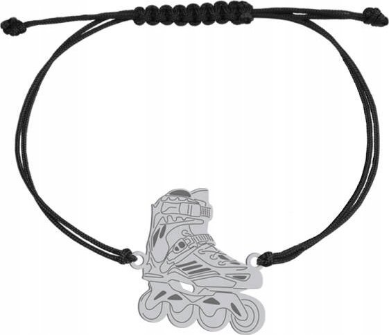 Radziszewska Jewellery Bransoletka Srebrna Rolki Łyżworolki Sznurek 925 Prezent GRAWER GRATIS