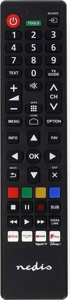 Pilot RTV Nedis Nedis TVRC45PASHBK pilot Podczerwień TV Naciśnij przyciski