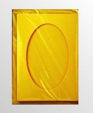 Karta passepartout + koperta żólta 5szt